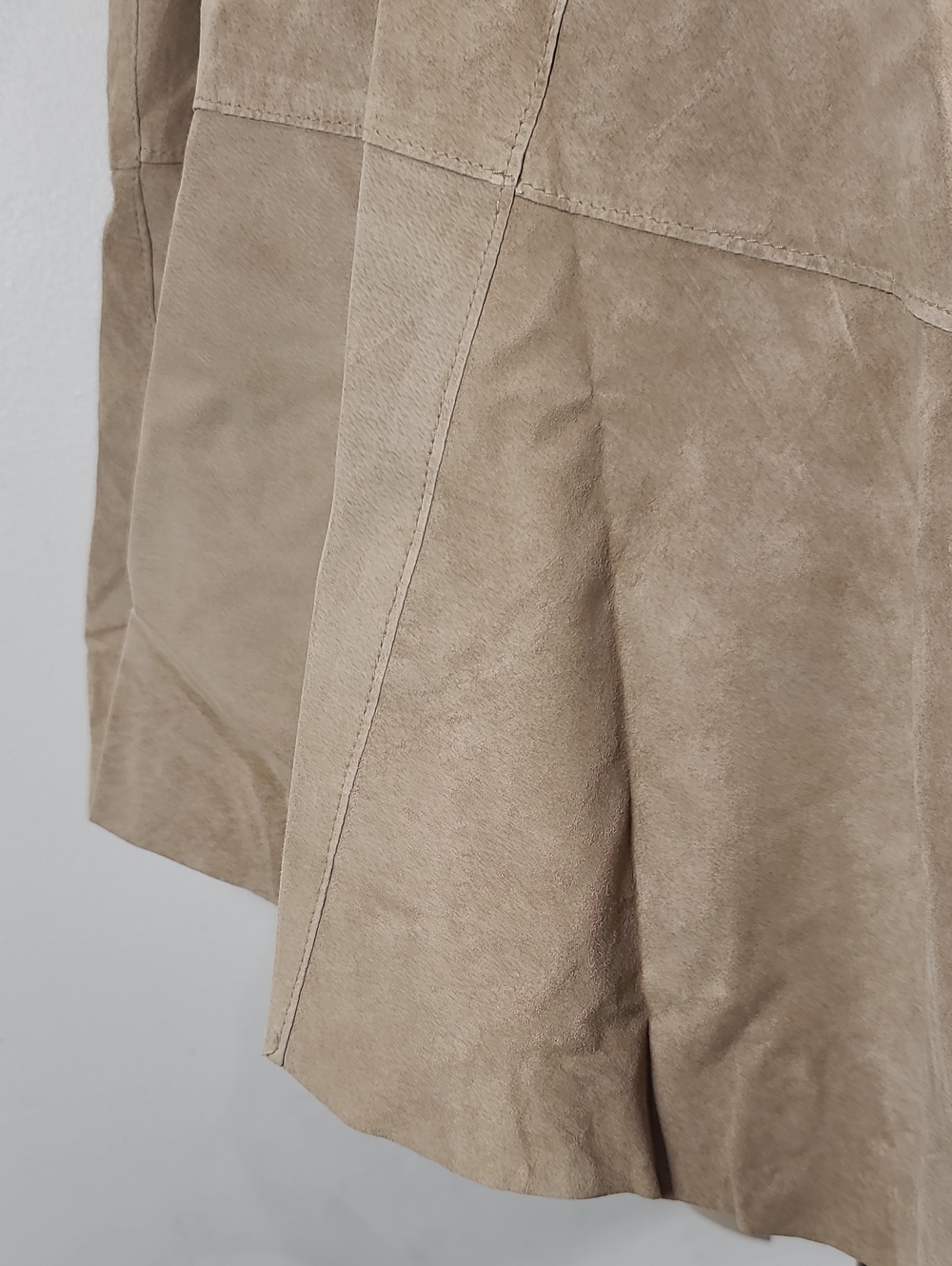 Vtg Y2K INC International Concepts Tan Boho Suede Leather Festival Poncho S/M - Picture 11 of 15
